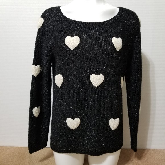 LC Lauren Conrad Sweaters - LC Lauren Conrad sweater Medium metallic hearts